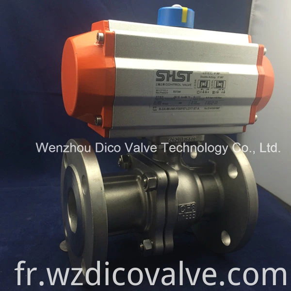 Pneumatic and electric flange ball valve